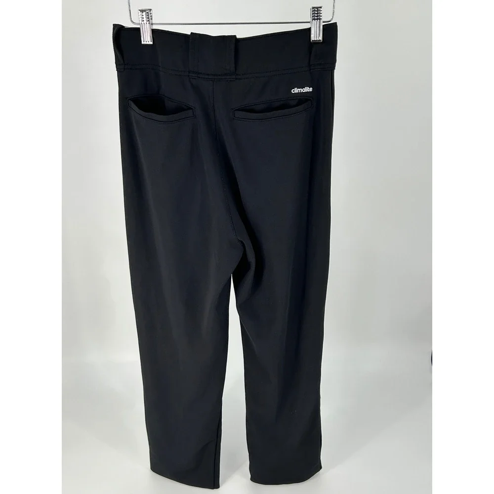Adidas Climalite Baseball Pants Mens S Black Reinforced Knee Athletic Trouser